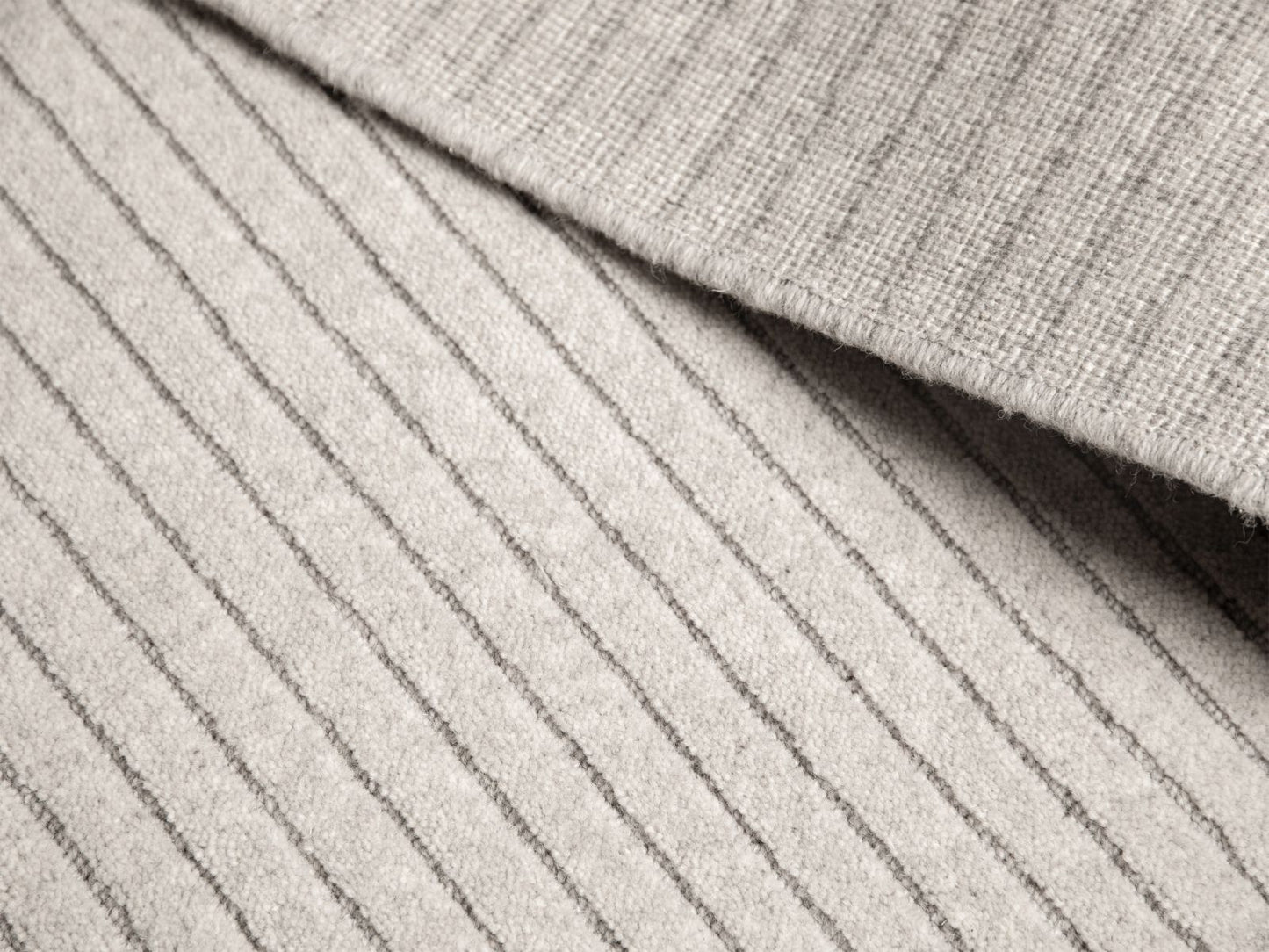 Teppich Wool Hellgrau Rokel — Detailansicht