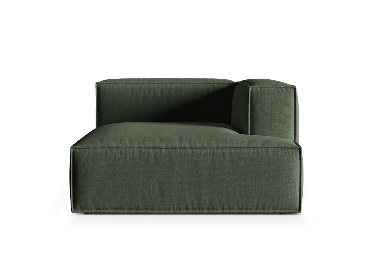 Nuria Modular Chaise Longue, 127x147 cm — Moss Green / Right