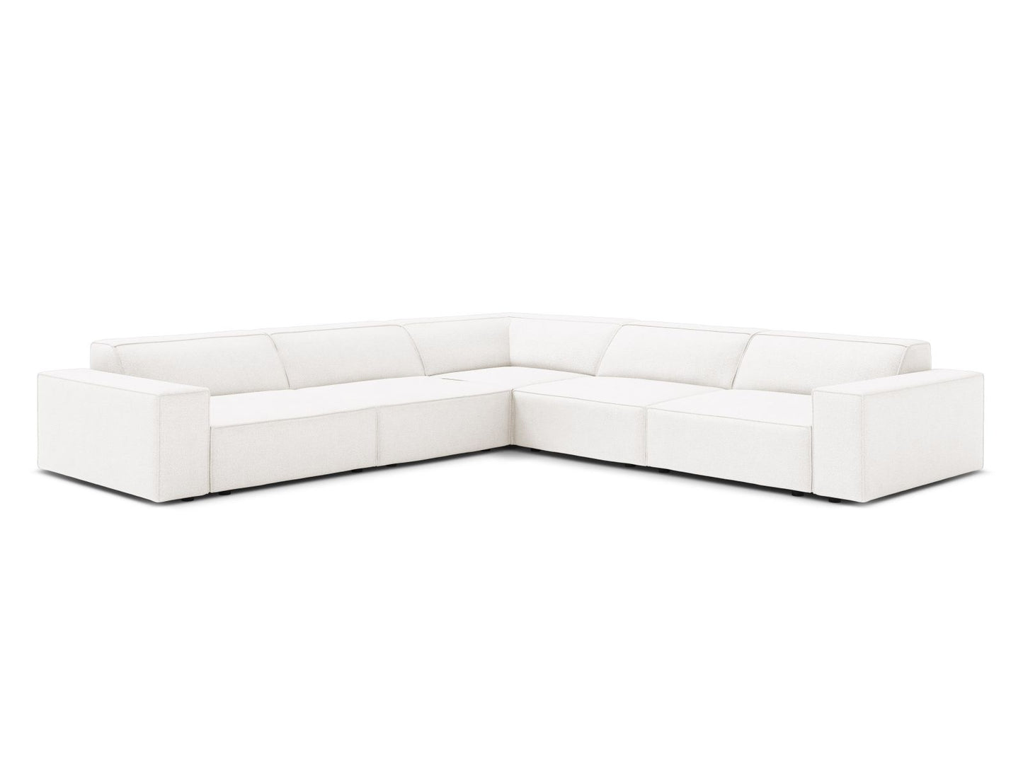 Ecksofa Bouclé Beige Jodie — White