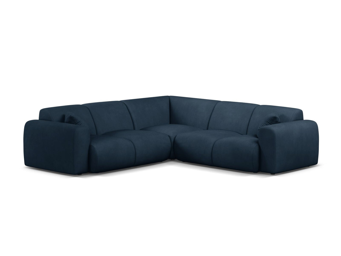 Ecksofa Chenille Beige Molino — Royal Blue