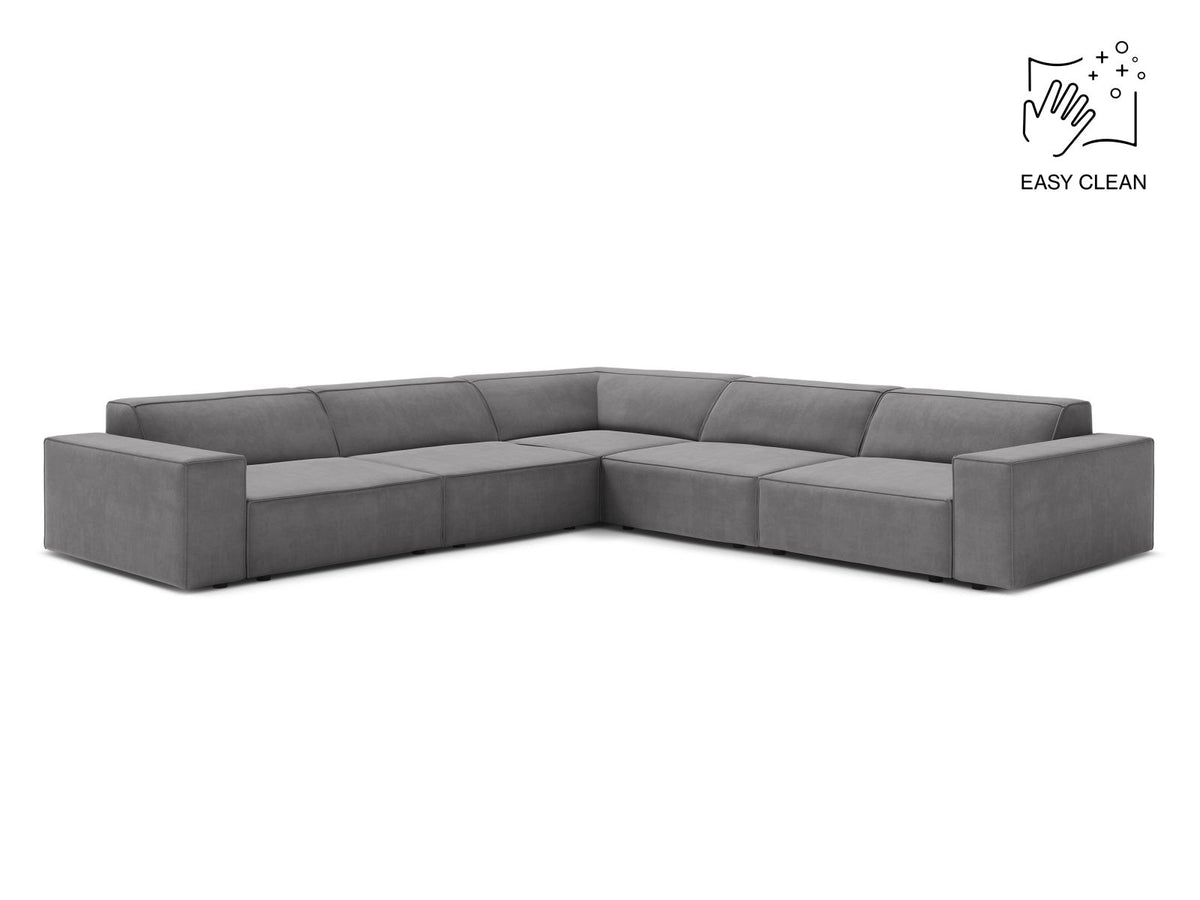 Jodie Symmetrical Corner Sofa, 6 Seats, 283x283 cm — Light Grey