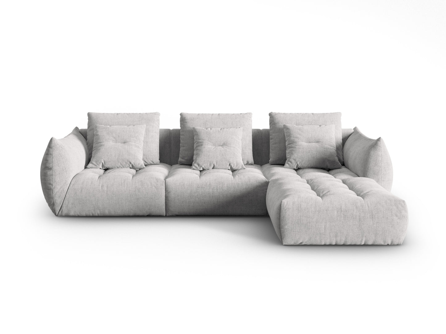 Bloom Modular Sofa, 3 Seats — Silver