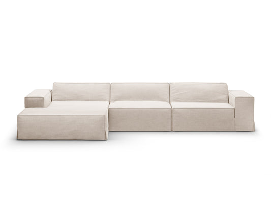 Jodie Cover for corner sofa, 284x162 cm — Beige / Left