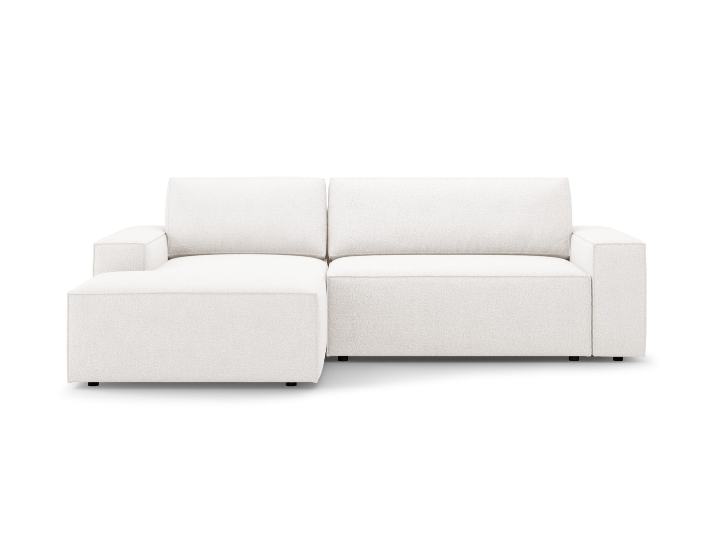 Ecksofa Bouclé Beige Jodie — White