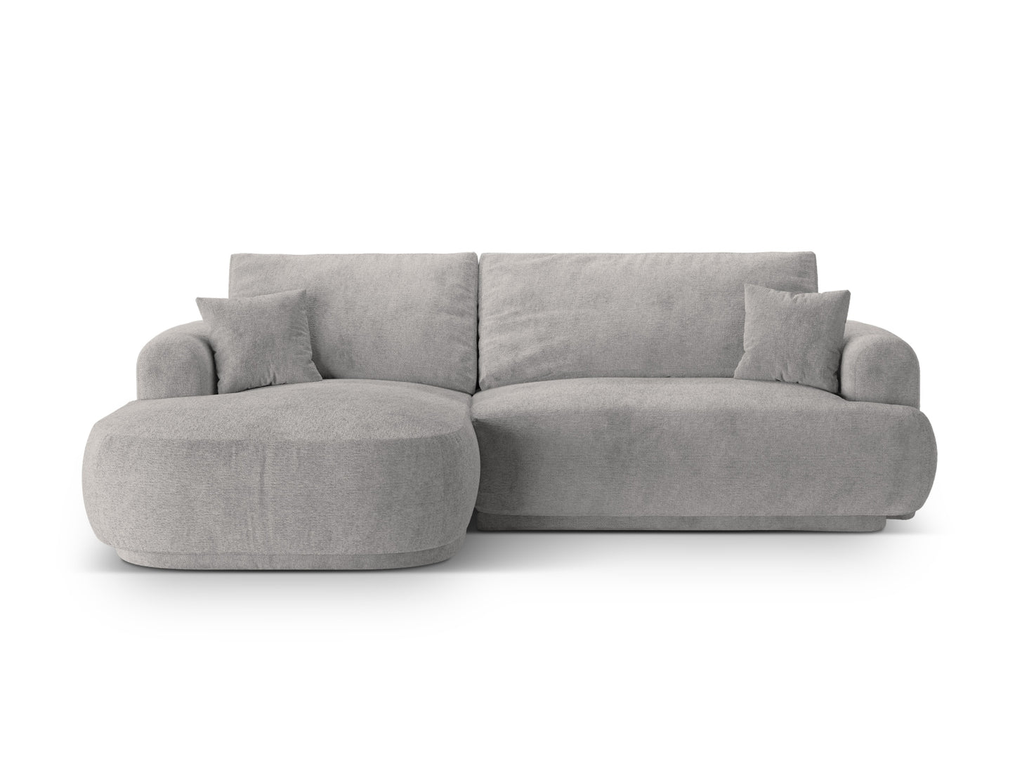 Ecksofa Strukturstoff Beige Ella — Warm grey