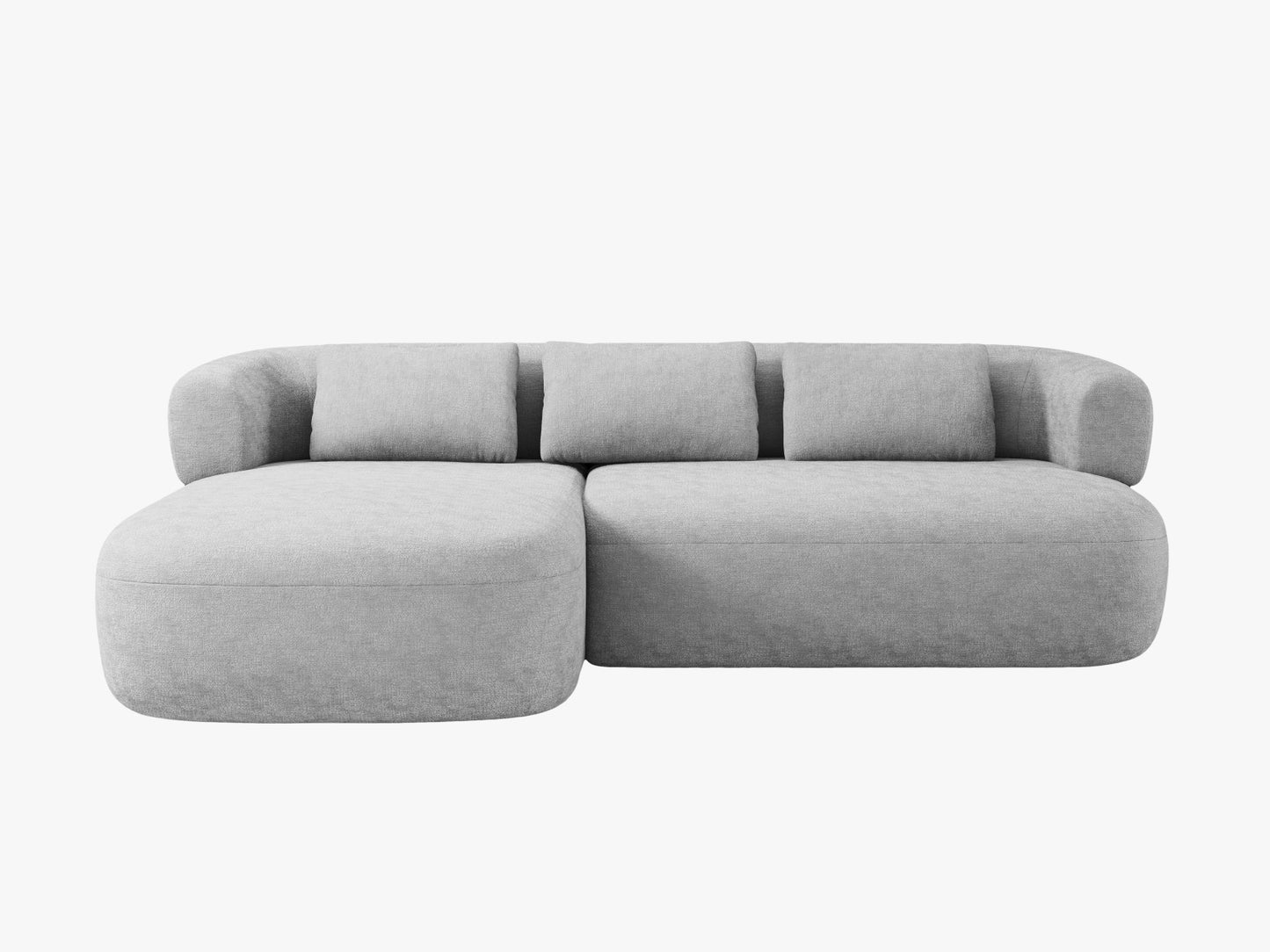 Ecksofa Chenille Cherrywood Jenny — Silver