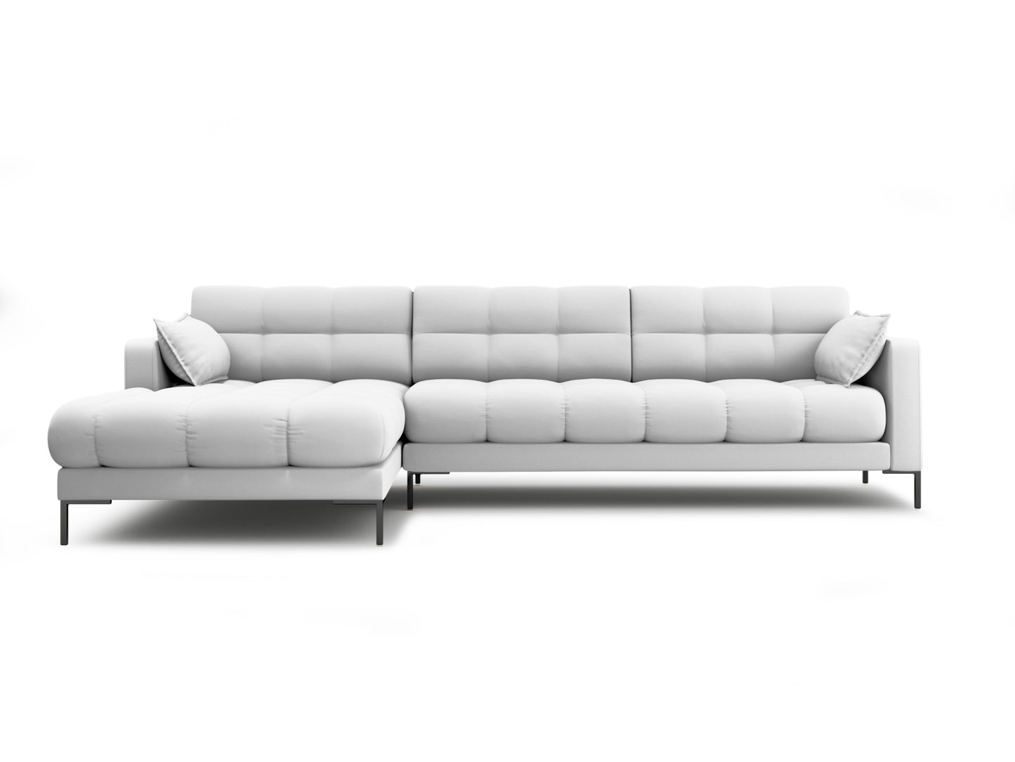 Ecksofa Strukturstoff Beige Mamaia — Light Grey