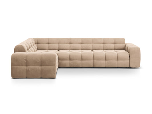 Kendal Corner Sofa, 6 Seats — Almond Beige / Left
