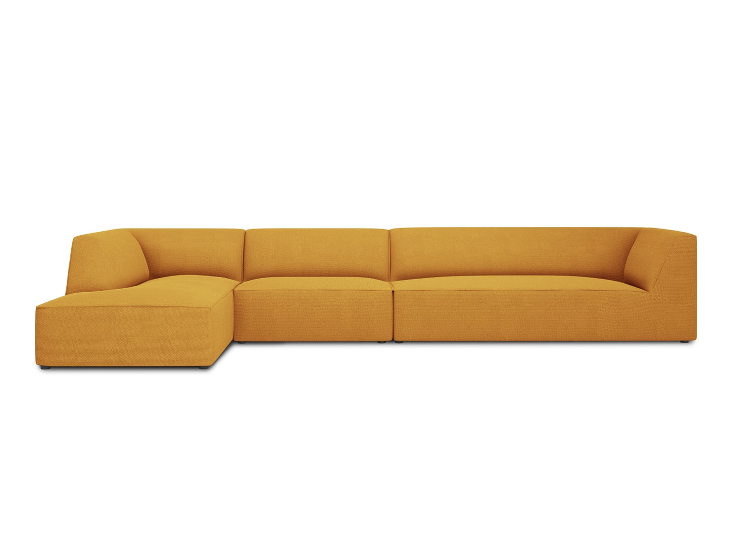 Ecksofa Strukturstoff Beige Ruby — Yellow