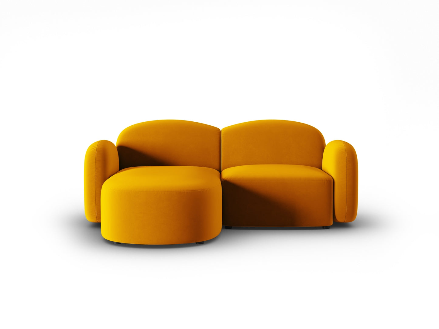Ecksofa Samt Schwarz Blair — Yellow