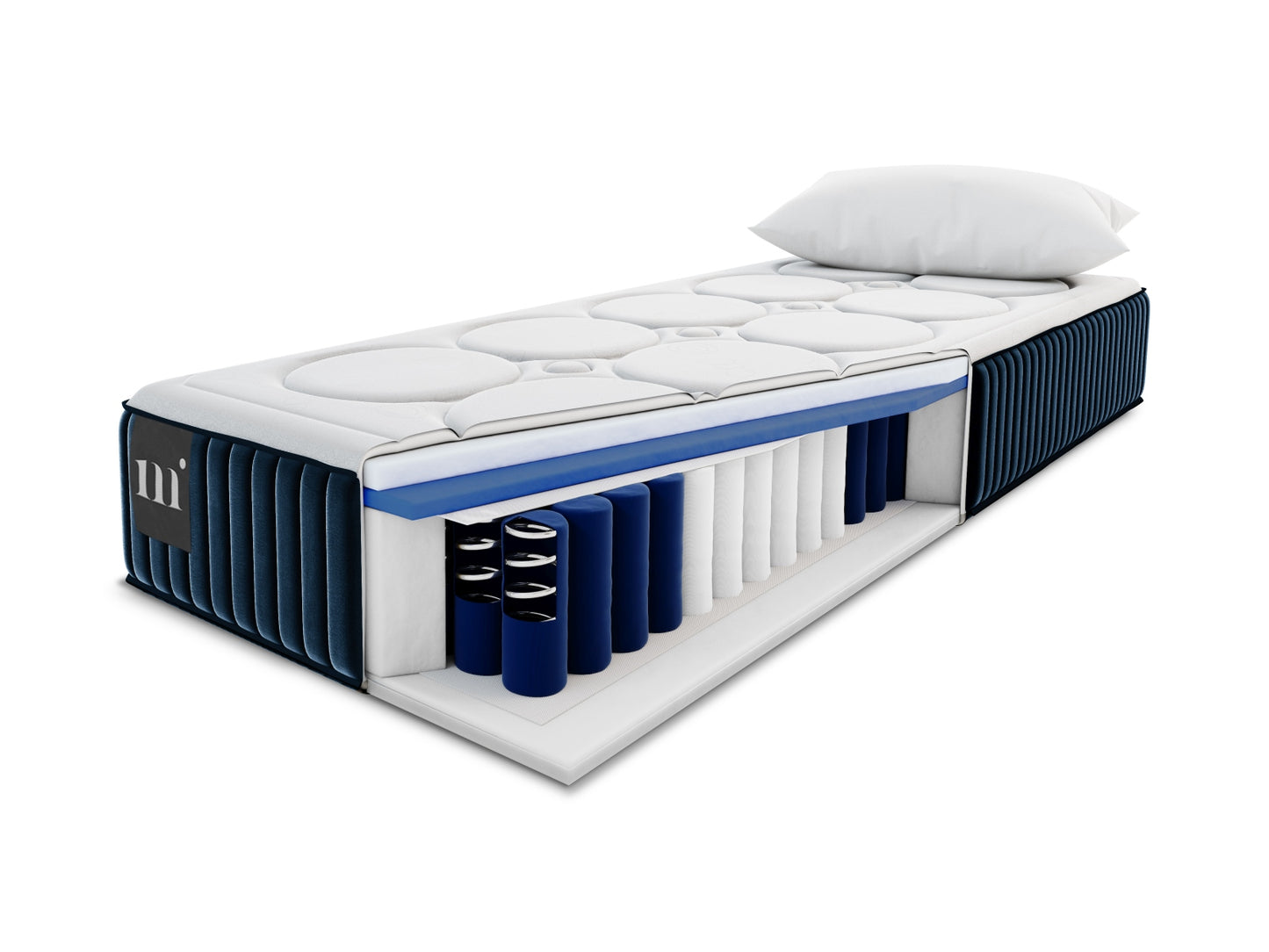 Matratze Strukturstoff White and Blue Muara — Maße und Details