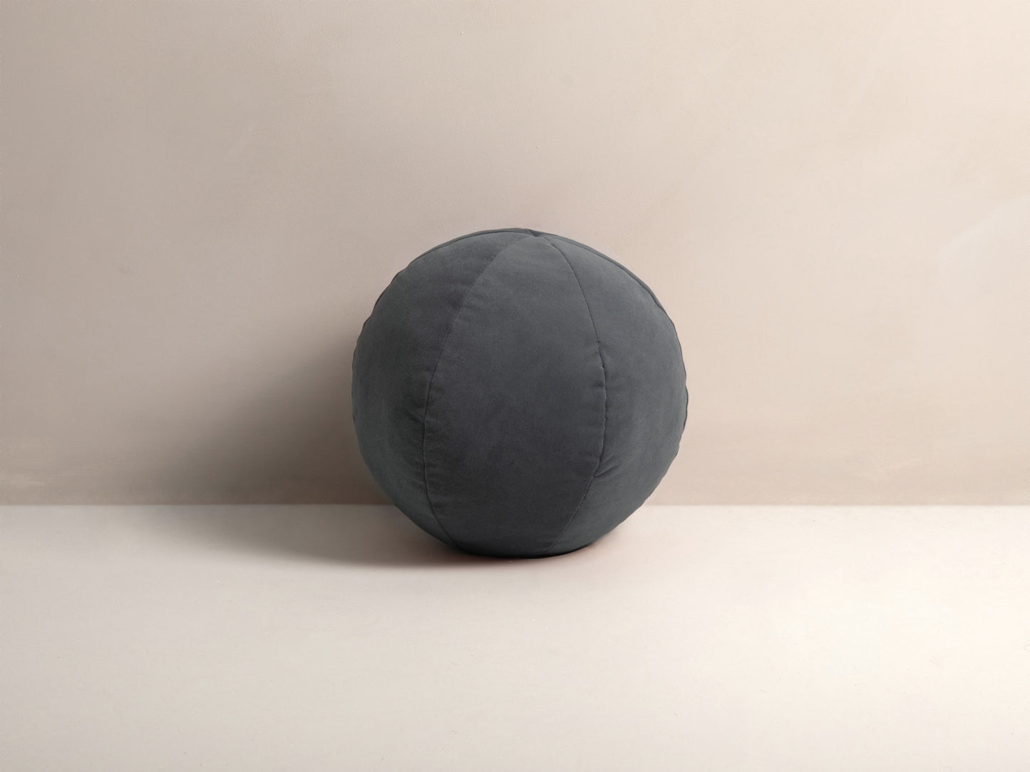 Ball Velvet Pillow, 30x30 cm — Grey