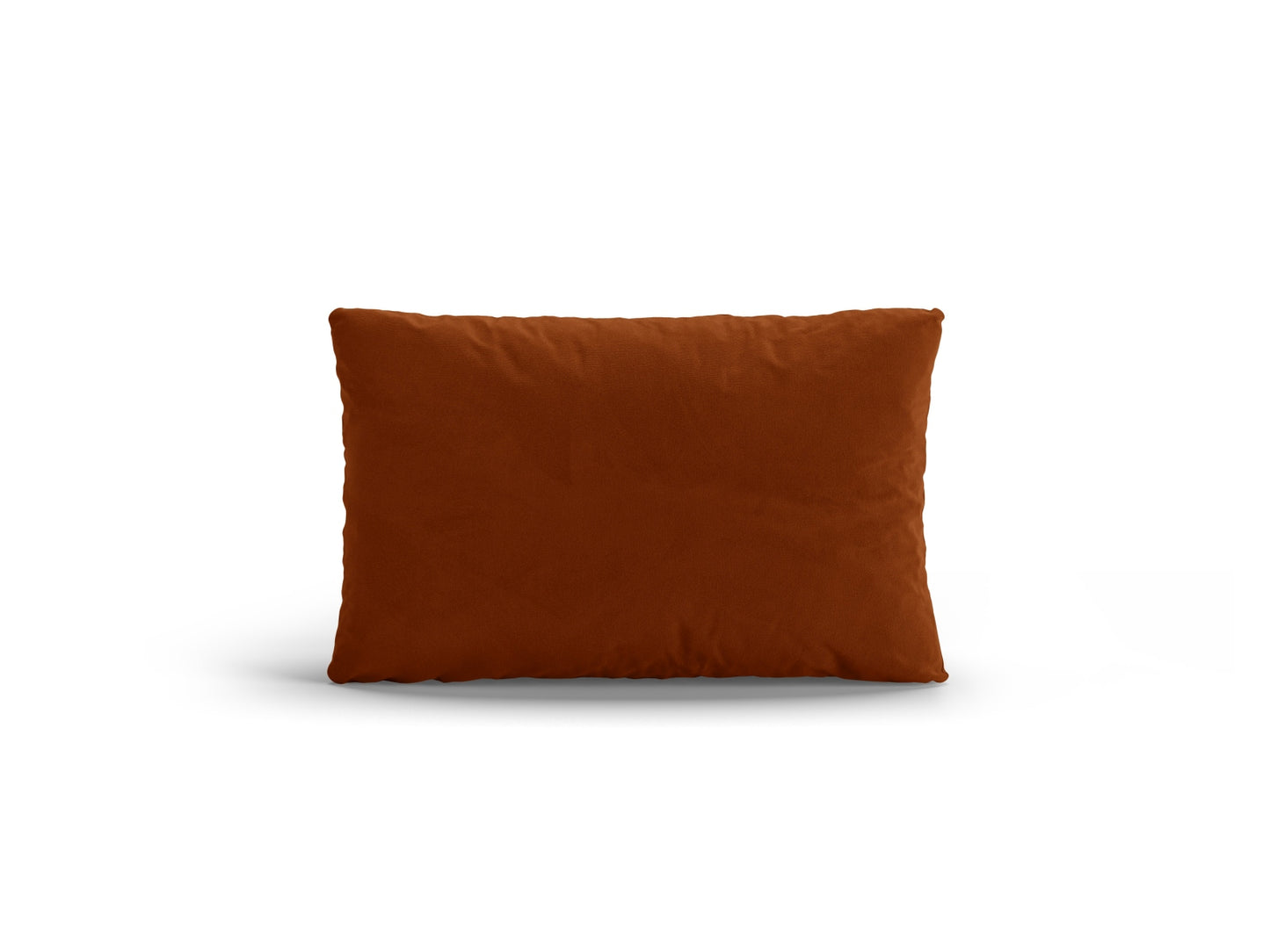 Kissen Samt Schwarz Poppy — Terracotta