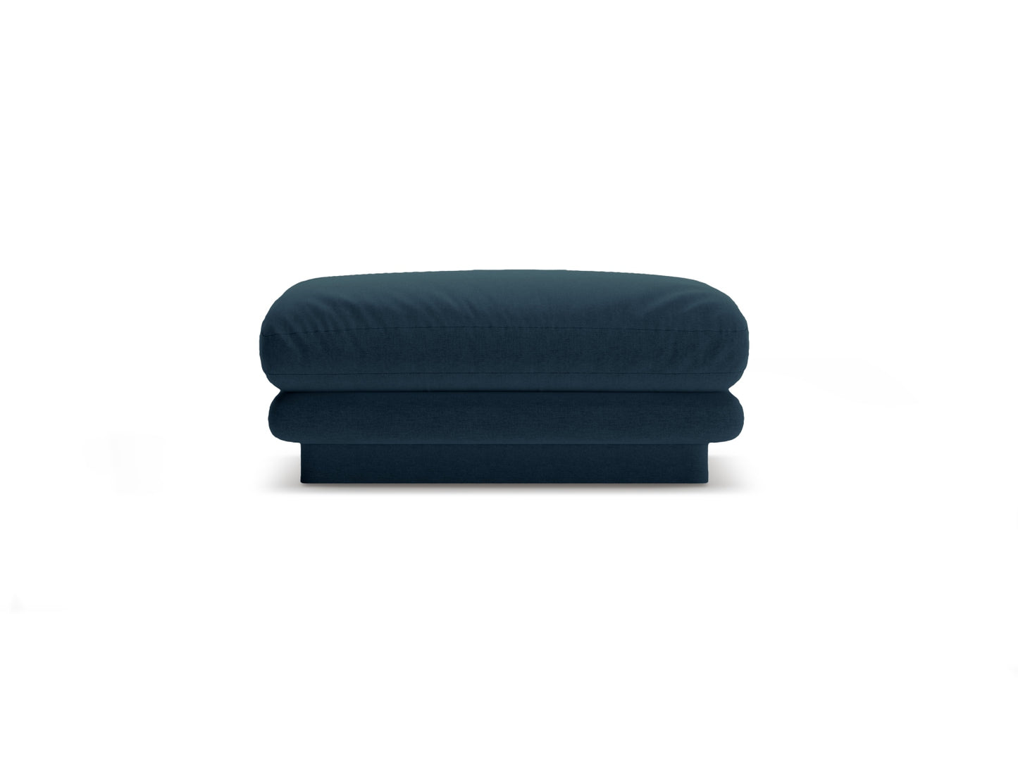 Pouf Strukturstoff Dunkelgrau Torino — Navy Blue