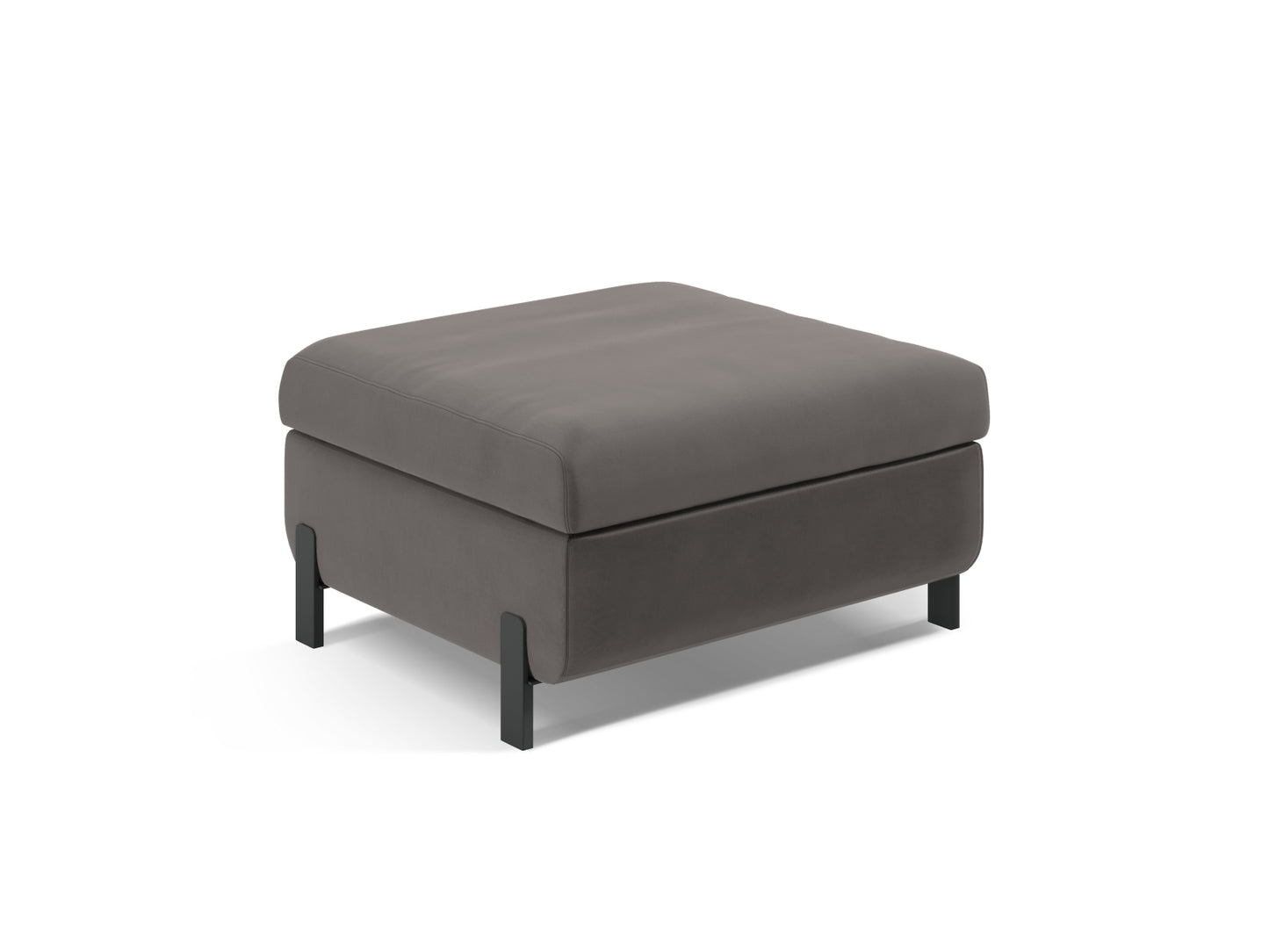 Gloria Pouf With Box, 92x76 cm — Grey