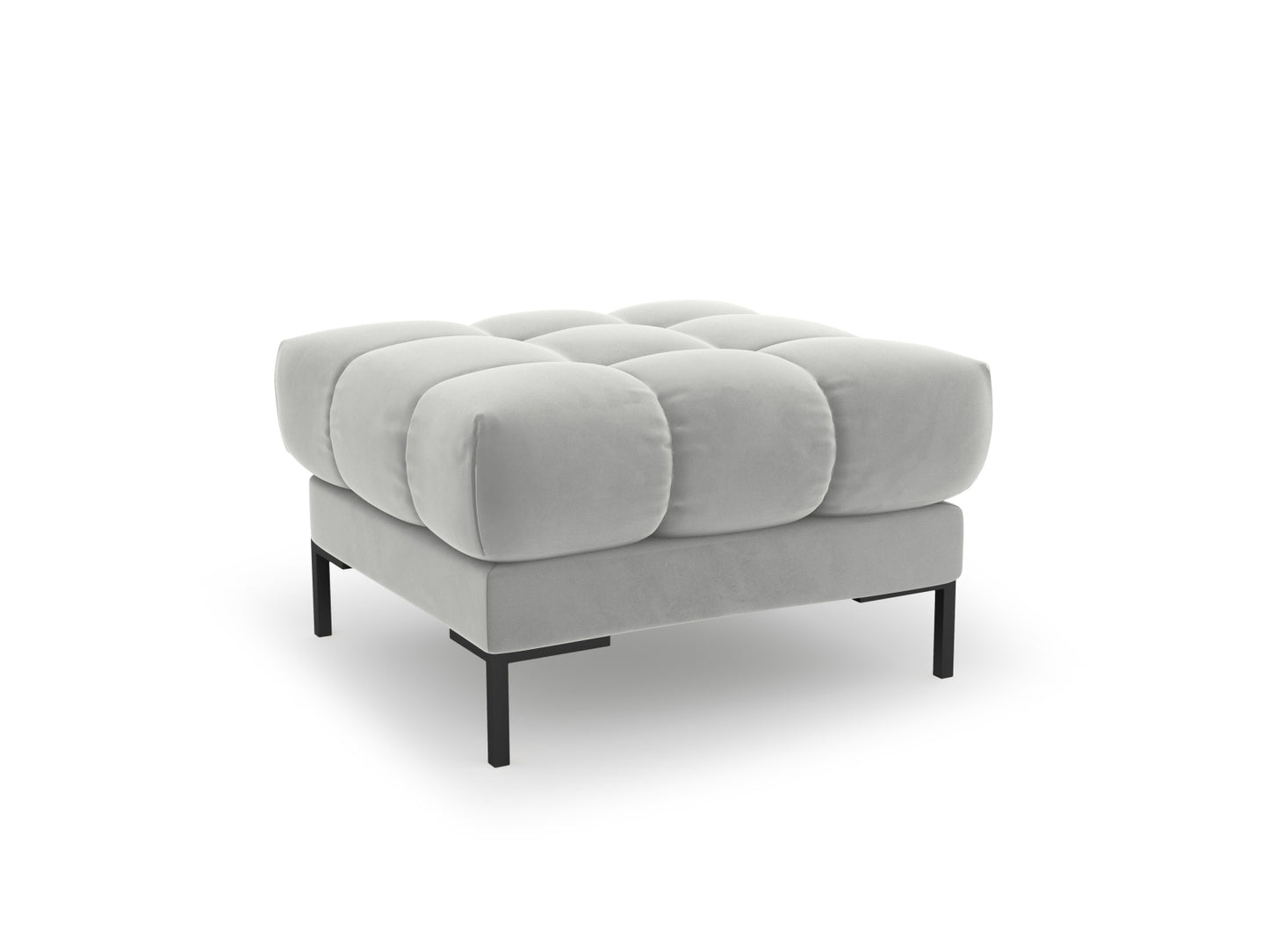 Mamaia Pouf, 60x60 cm — Silver