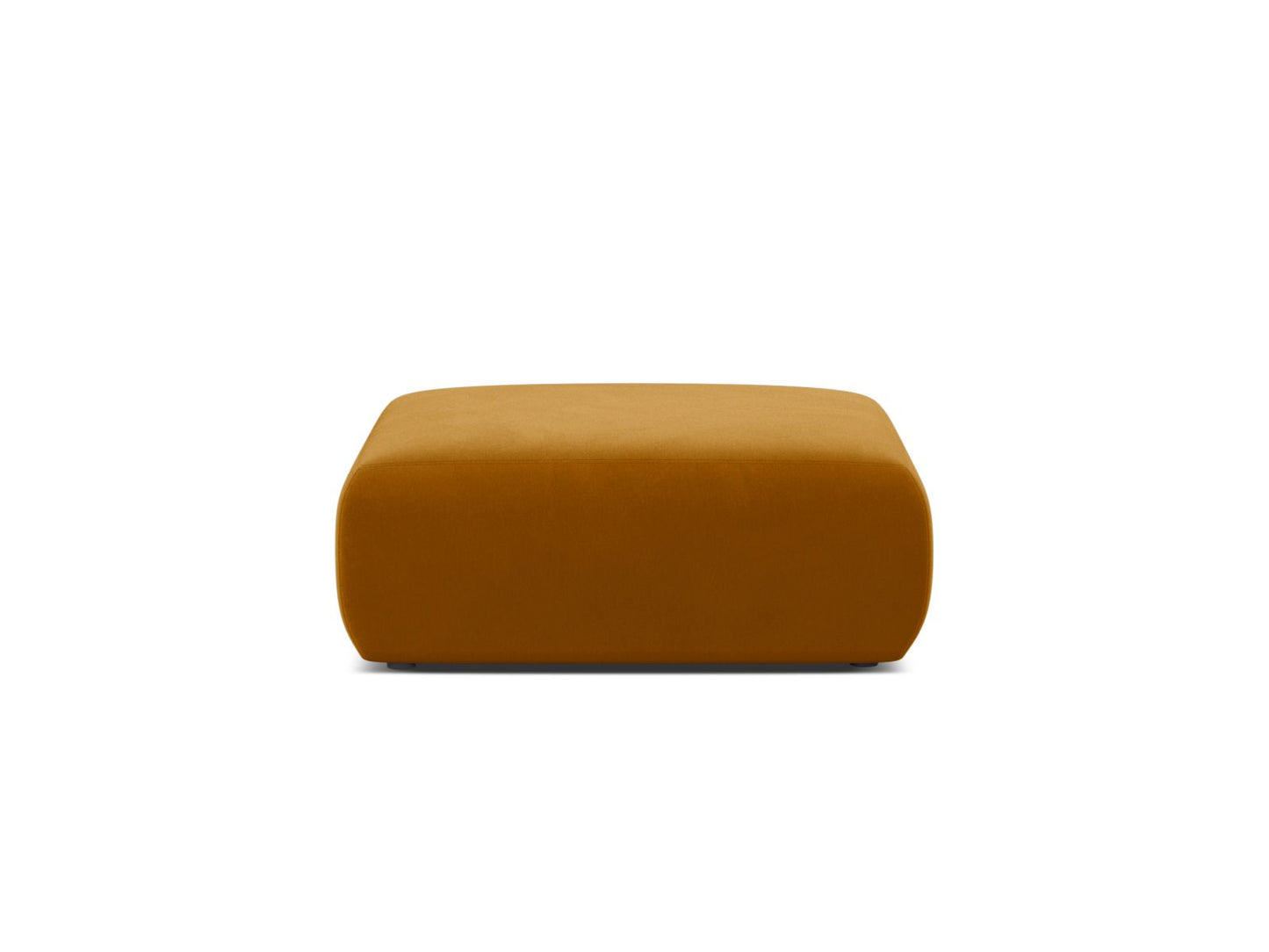 Pouf Samt Schwarz Molino — Yellow