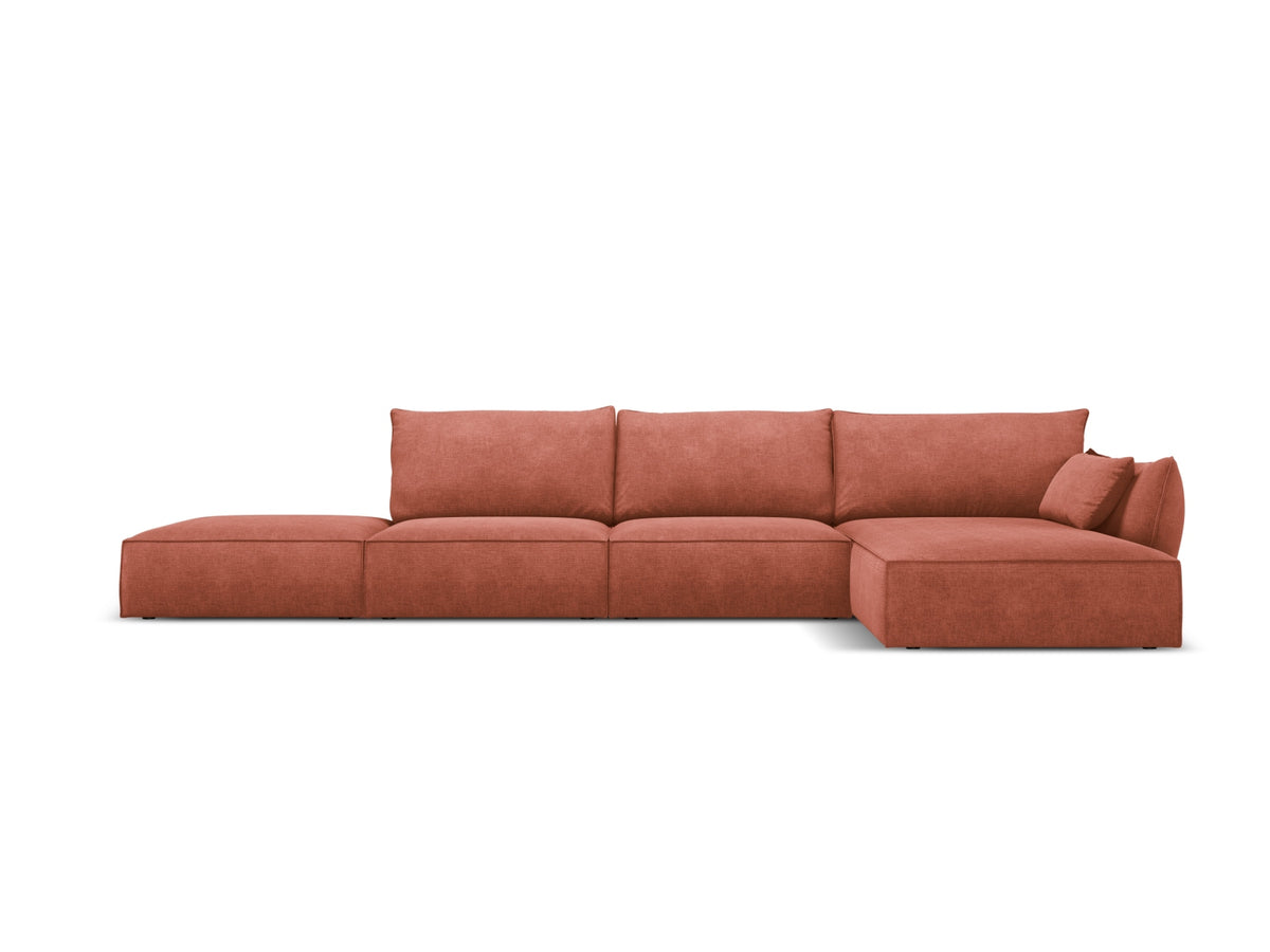 Kaelle Corner Sofa, 5 Seats, 364x171 cm — Terracotta / Right