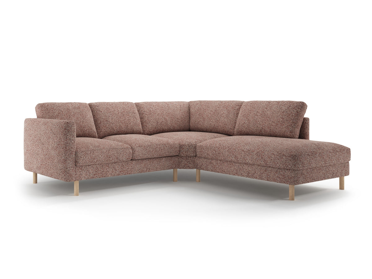 Eden Corner Sofa, 4 Seats, 267x234 cm — Pink Melange / Right