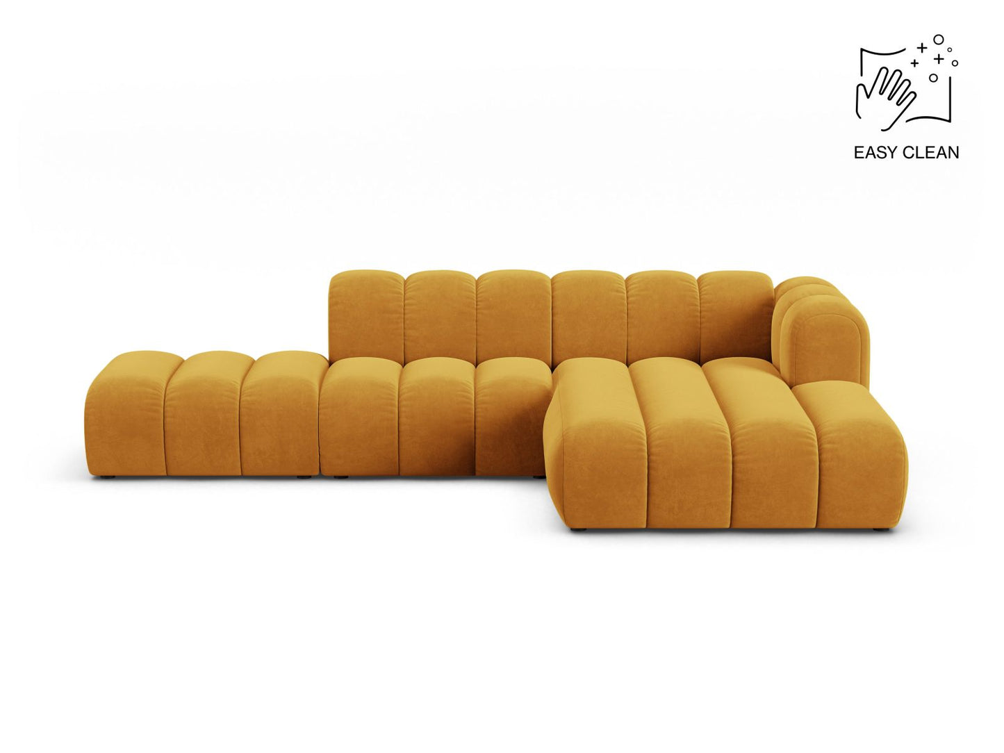 Lupine Modular Open Corner Sofa, 5 Seats, 299x177 cm — Yellow / Right