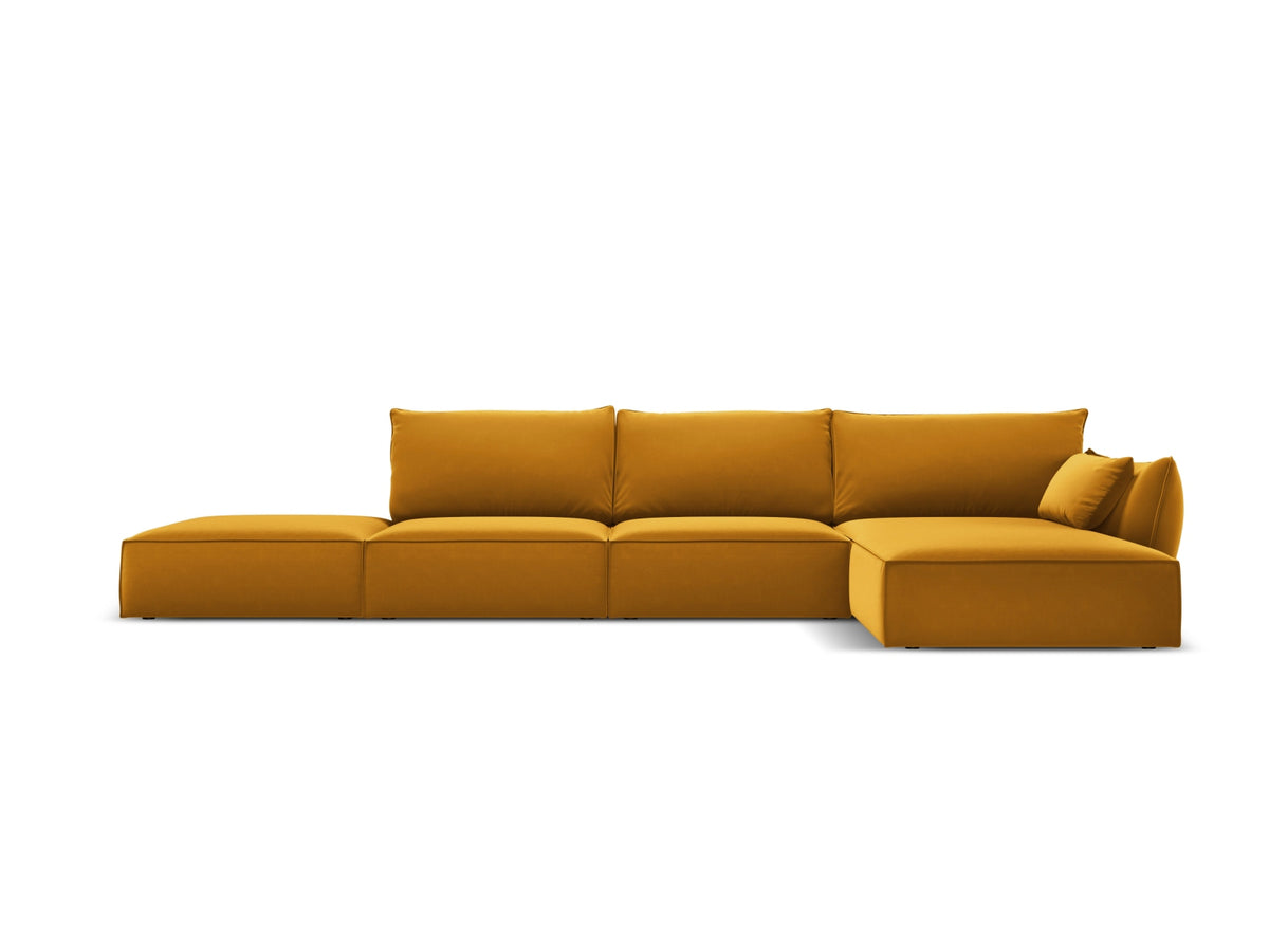 Kaelle Corner Sofa, 5 Seats, 364x171 cm — Yellow / Right