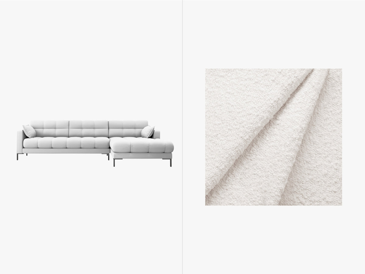 Mamaia Corner Sofa, 5 Seats, 293x185 cm — White / Right