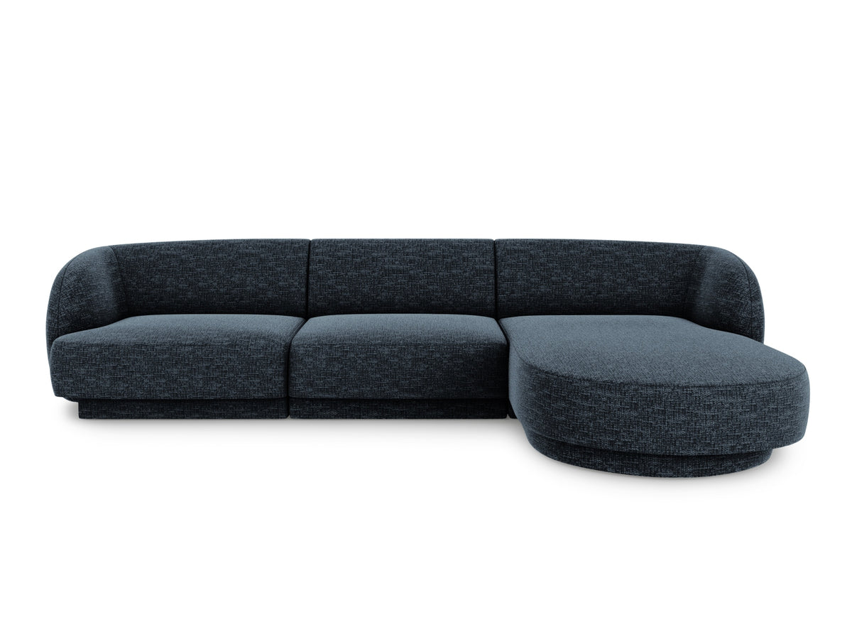 Miley Corner Sofa, 4 Seats, 255x156 cm — Royal Blue / Right