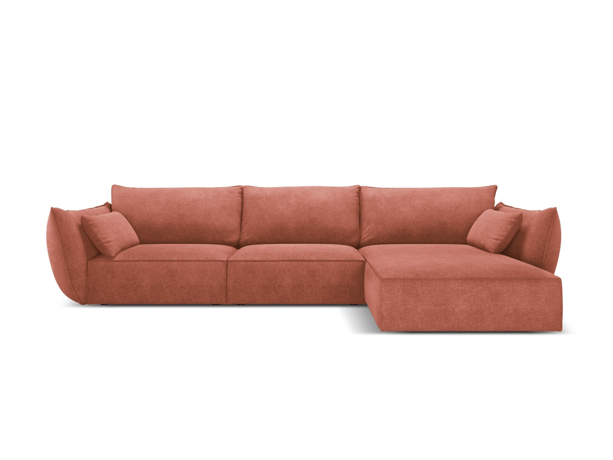 Kaelle Corner Sofa, 4 Seats, 308x171 cm — Terracotta / Right