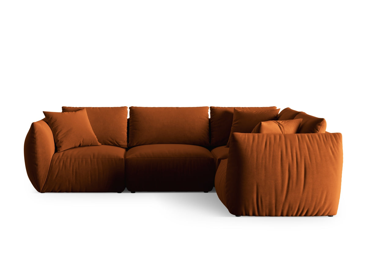 Chris Corner Sofa, 4 Seats, 295x210 cm — Terracotta / Right