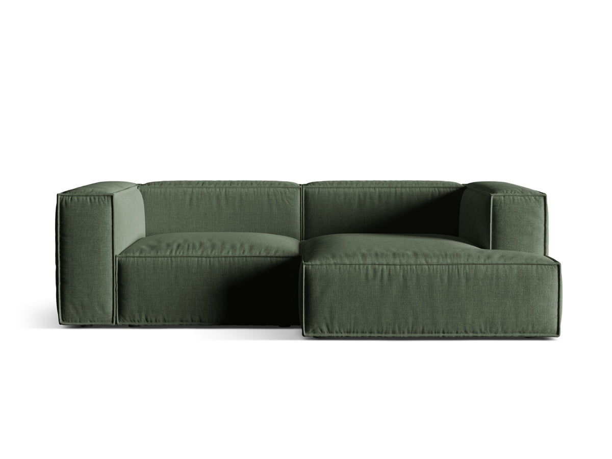Nuria Modular Corner Sofa, 3 Seats, 252x147 cm — Moss Green / Right