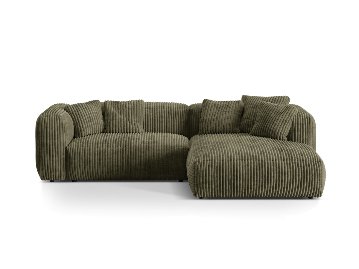 Martina Modular Corner Sofa XL, 2 Seats, 280x176 cm — Moss Green / Right
