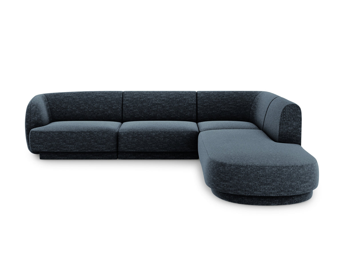 Miley Corner Sofa, 6 Seats, 255x248 cm — Royal Blue / Right