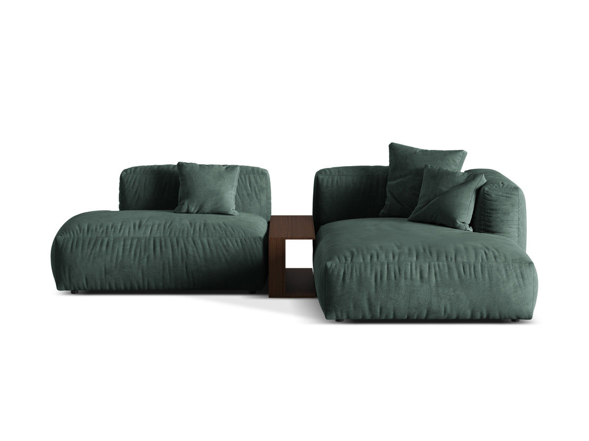 Martina Modular Corner Sofa, 2 Seats, 285x176 cm — Petrol / Right