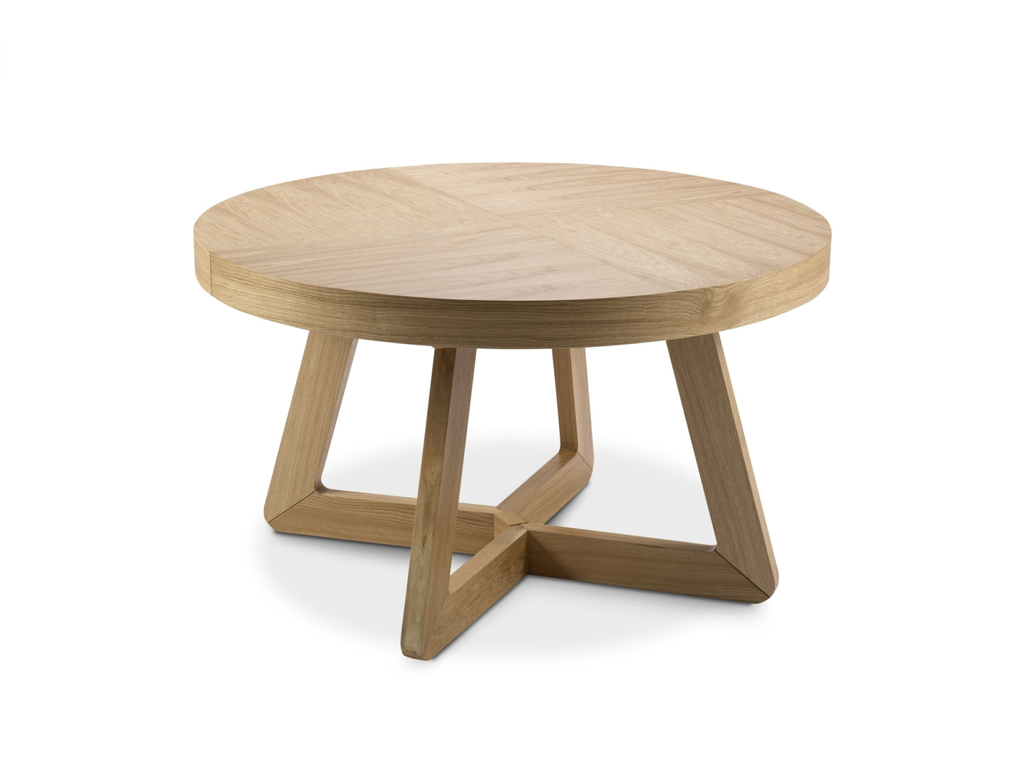 Dustin Extendable Table, 130x130 cm — Natural Oak Veneer