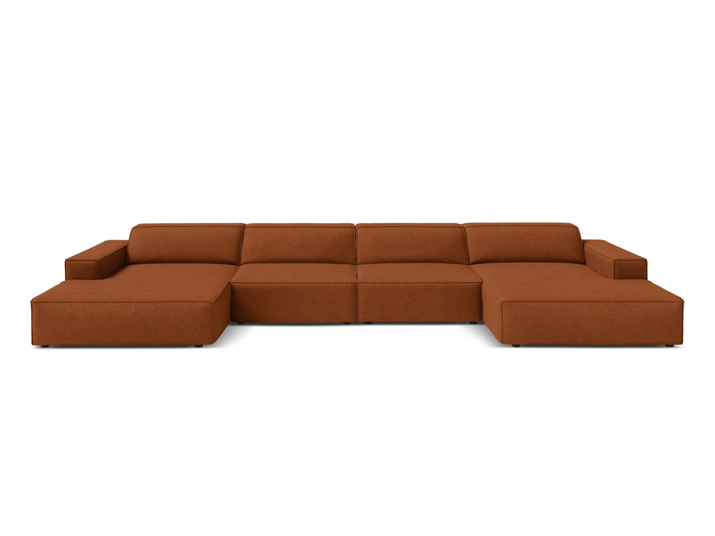 Jodie panoramic sofa, 6 Seats, 364x162 cm — Terracotta