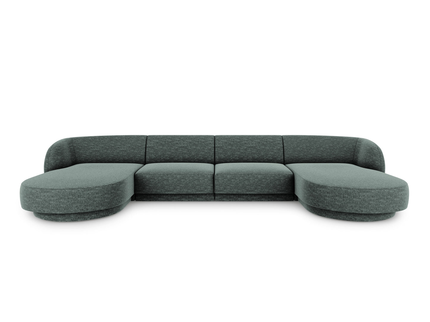 Miley Panoramic Sofa, 5 Seats, 330x156 cm — Petrol