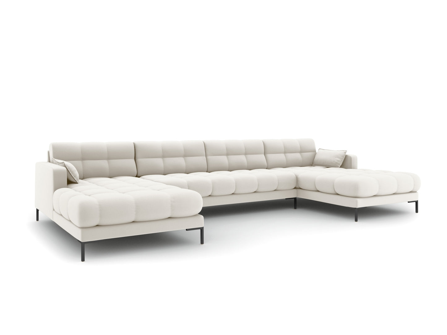 Mamaia Panoramic Sofa, 6 Seats, 383x185 cm — Light Beige
