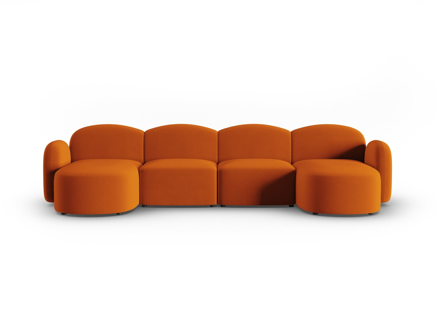 Blair Panoramic Sofa, 6 Seats, 354x167 cm — Terracotta
