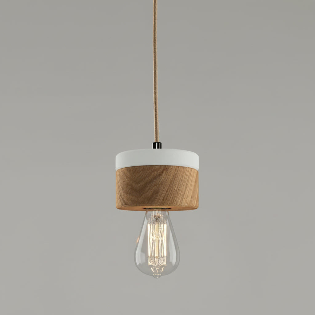 ALMUT 0239 Scandinavian Wood Pendant Light Pine