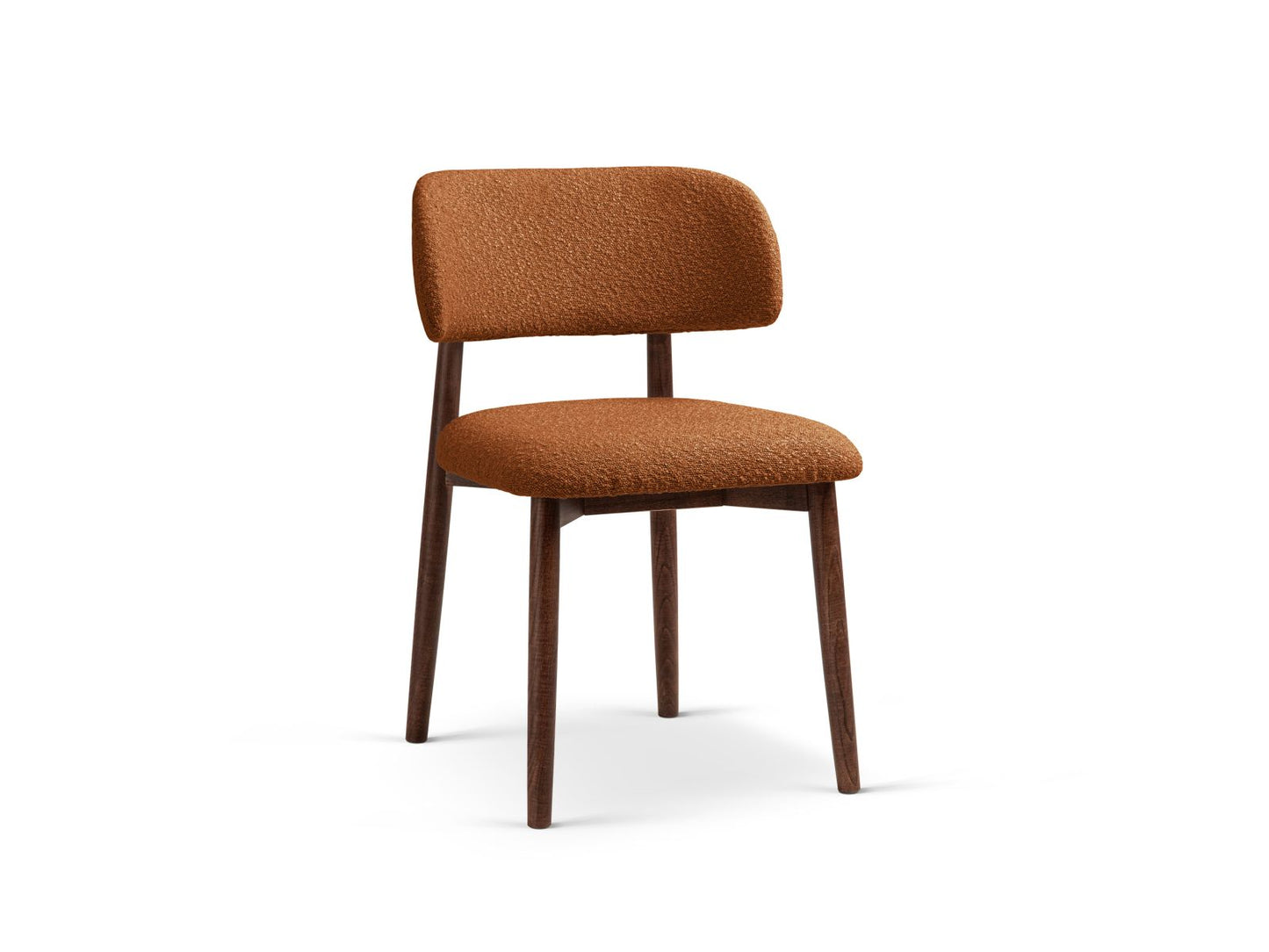 Evan Set of 2 Chairs, 49.5x51 cm — Terracotta / Walnut