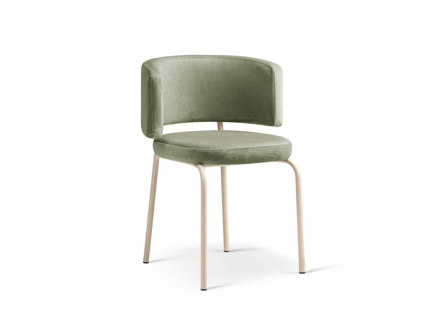 Dora Set of 2 Chairs, 58x57 cm — Green / Cream