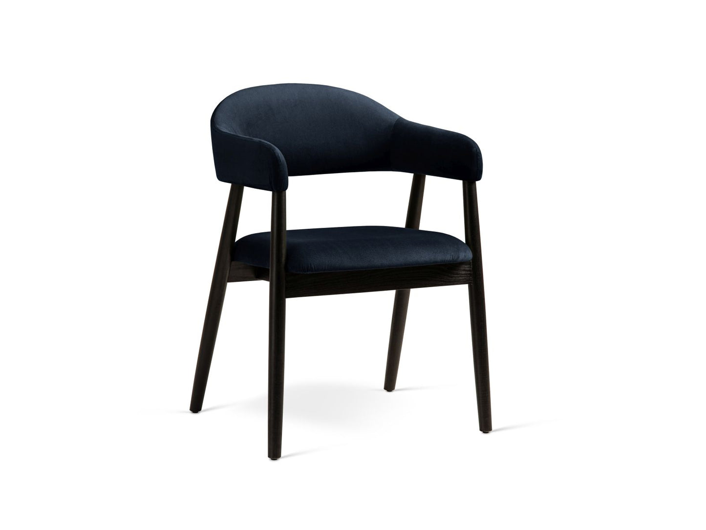 Adra Set Of 2 Chairs, 56x59 cm — Royal Blue / Walnut