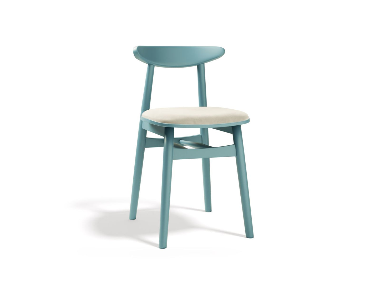 Bony Set Of 2 Chairs, 42x47 cm — Light Beige / Turquoise