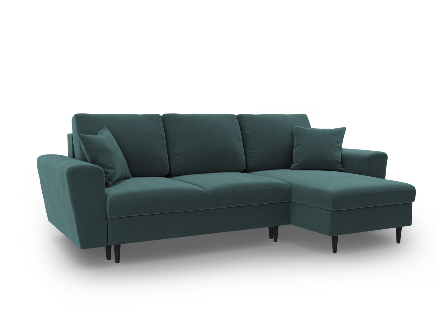 Kyoto Corner Sofa With Bed Function And Box (4 Seats, 241x145x88) - Riviera Velvet - Gallery image 8
