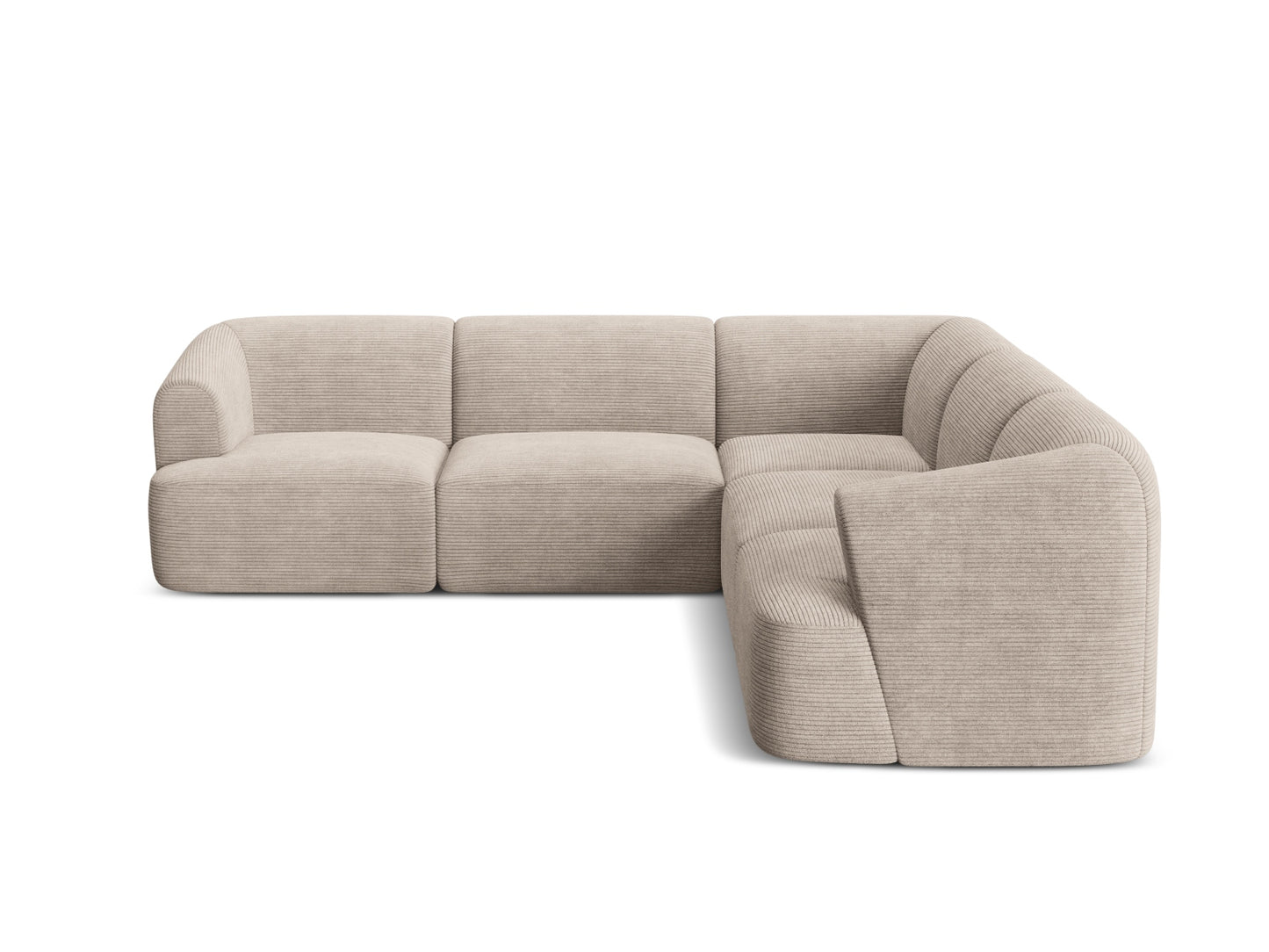 Campi Modular Symmetrical Corner Sofa (6 Seats, 255x255x70) - Corduroy - Gallery image 8