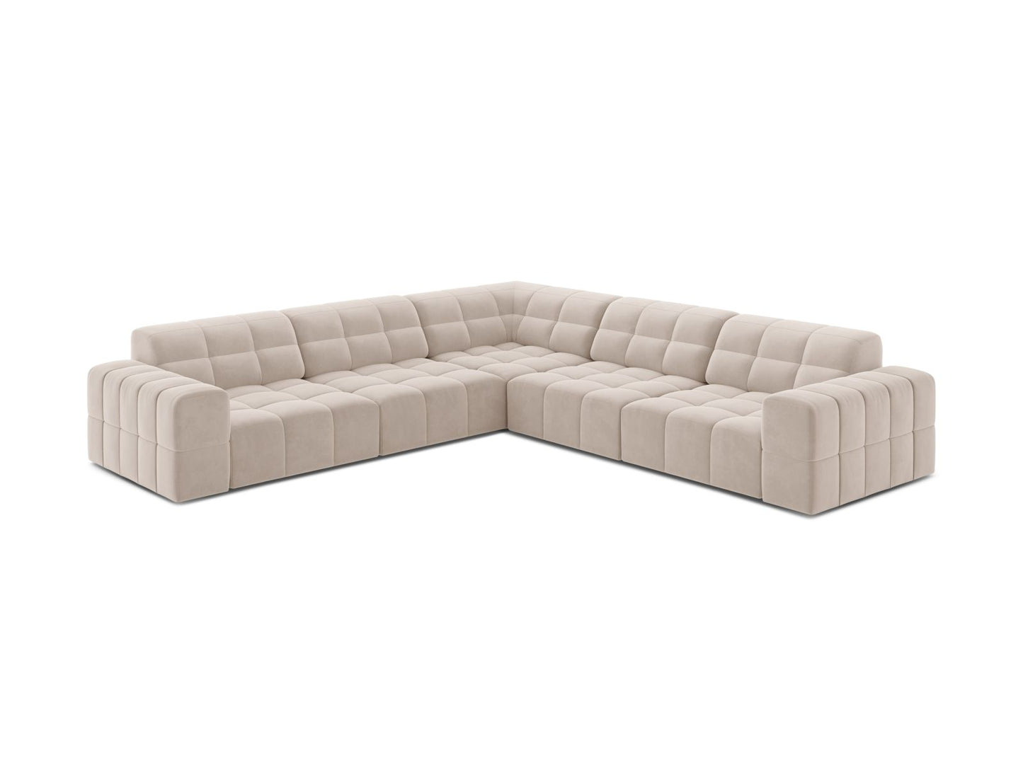 Chicago Symmetrical Corner Sofa (4 Seats, 285x285x78) - Venus Velvet - Gallery image 8