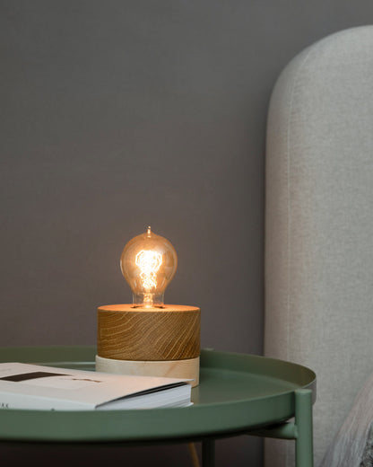 ALMUT 0239 Scandinavian Wood Table Lamp Swiss Pine