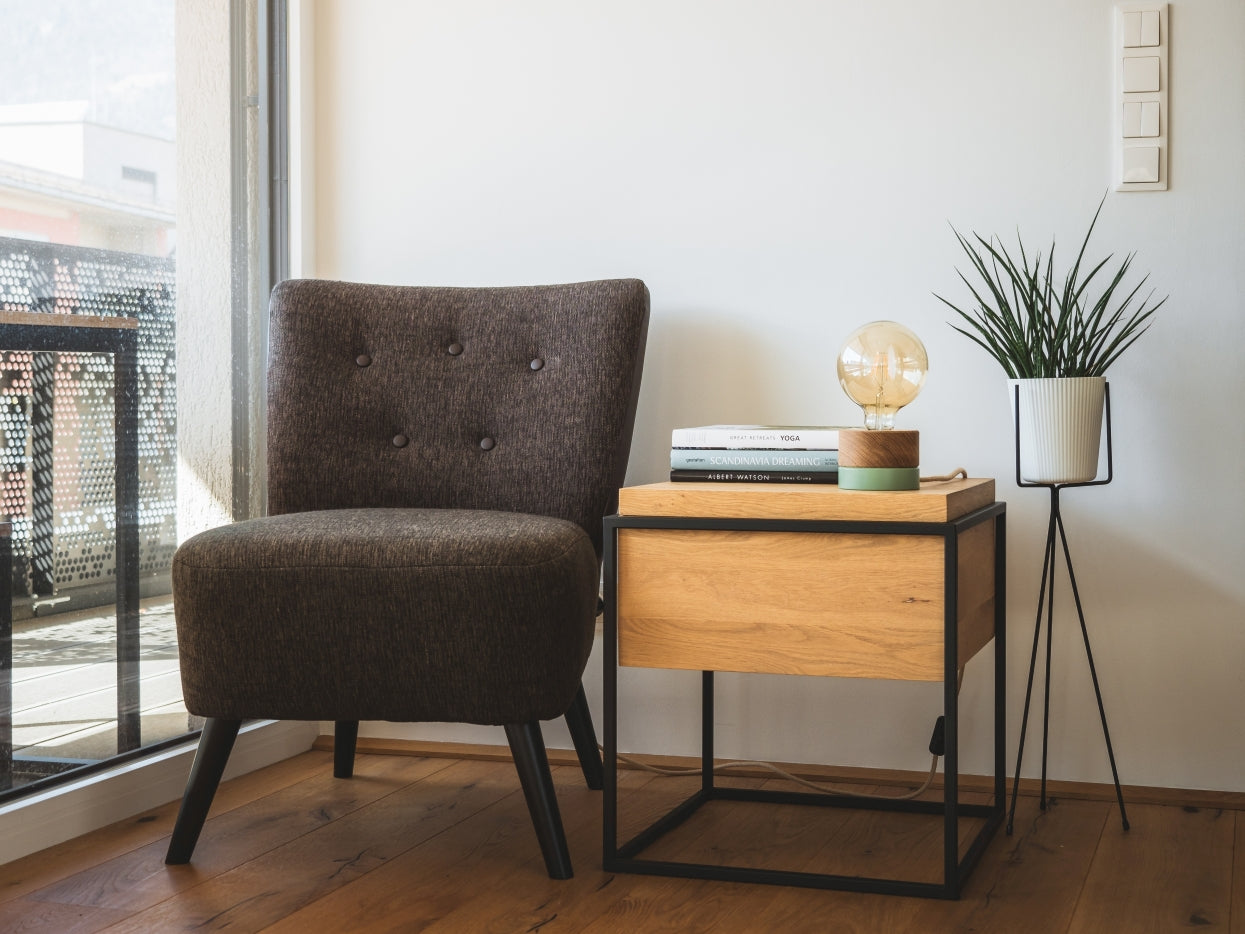 ALMUT 0239 Scandinavian Wood Table Lamp Swiss Pine