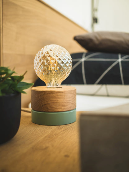 ALMUT 0239 Scandinavian Wood Table Lamp Swiss Pine