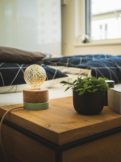 ALMUT 0239 Scandinavian Wood Table Lamp Swiss Pine